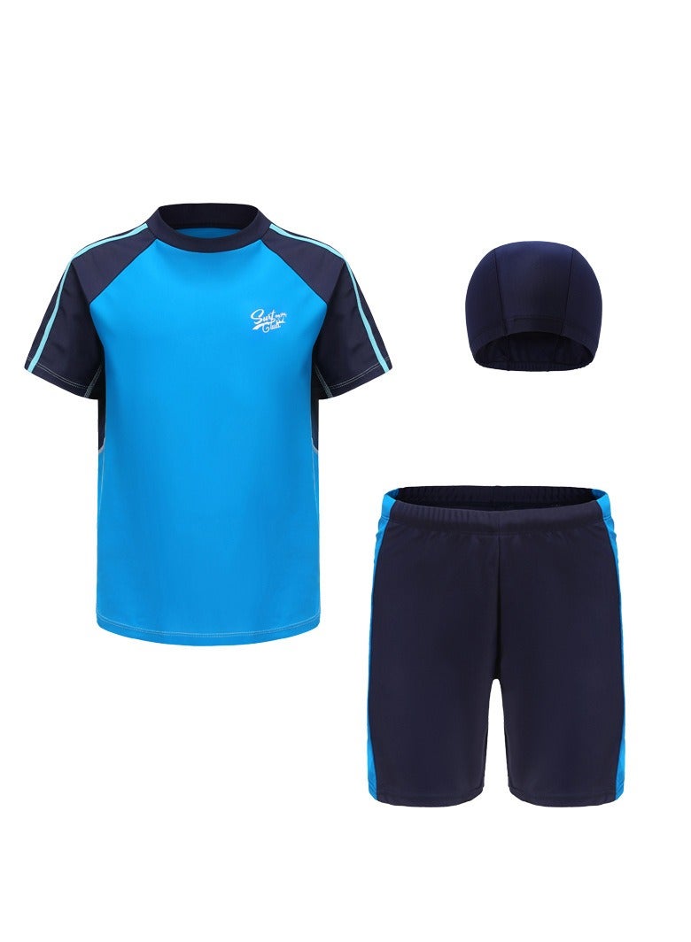 Generic 3pcs swimsuit boys swimsuit pants hat beach swimsuit set - Image 1