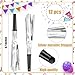 Twavang 12 Pcs Glitter Noise Makers Metallic Fringed Party Blower for Adults Birthday Graduation New Years Party Favors Supplies Silver - Image 4