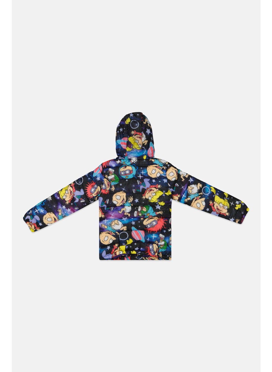 nickelodeon Kids Girl Graphic Print Hooded Jacket, Purple Combo  - Image 2