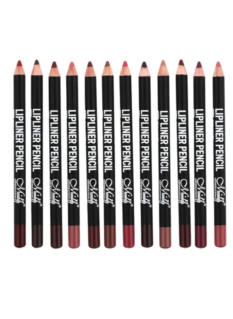 Me Now 12-Piece M.N menow Lip Liners -12 Colors lip liners - Image 2