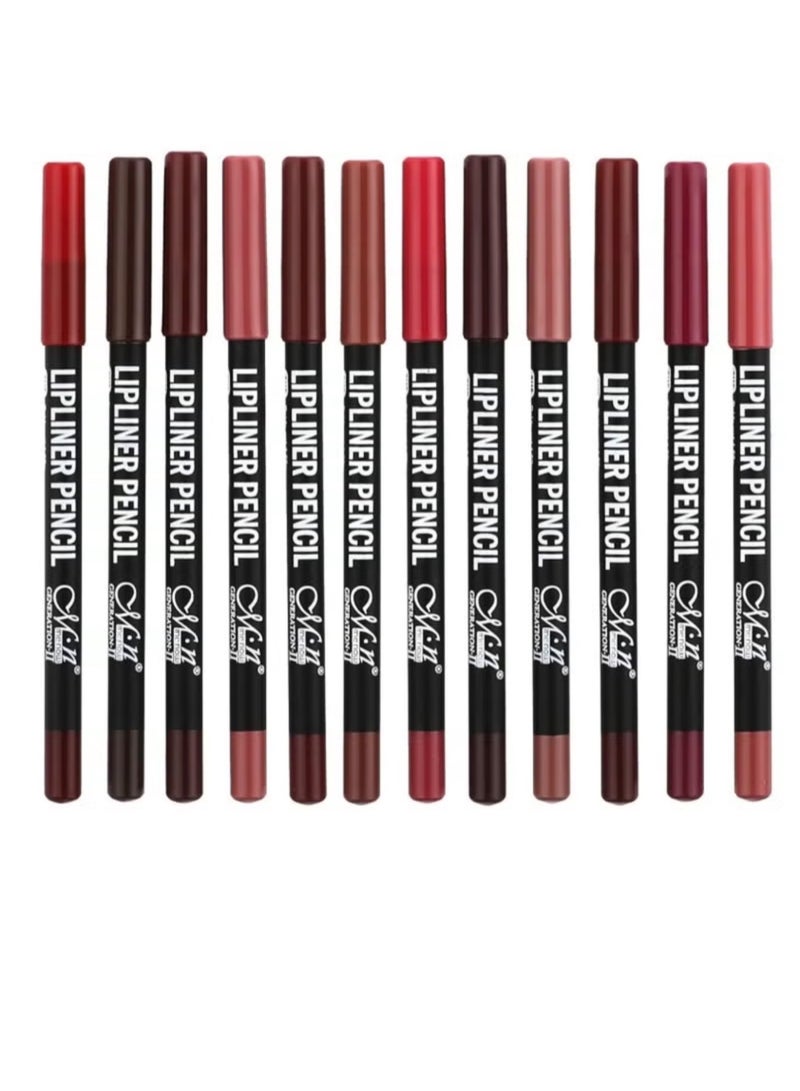 Me Now 12-Piece M.N menow Lip Liners -12 Colors lip liners - Image 1
