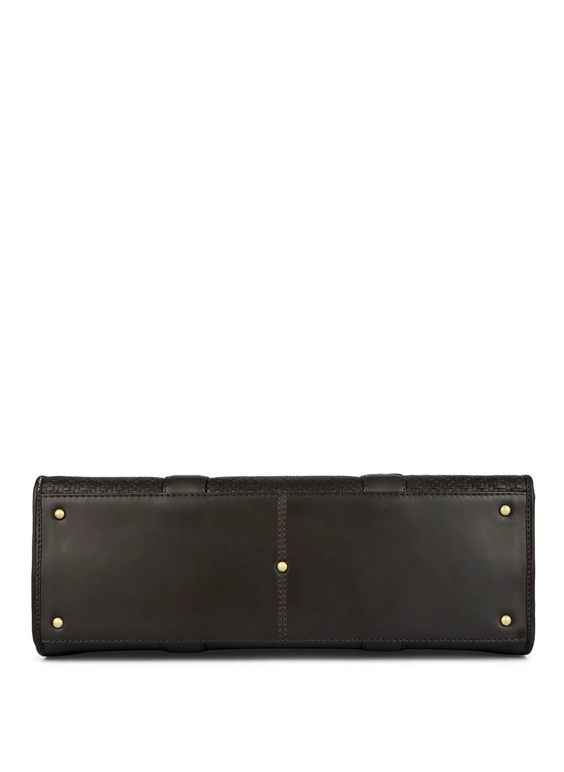 Da Milano  Da Milano Genuine Leather Brown Laptop Bag for Men | Best Price UAE
