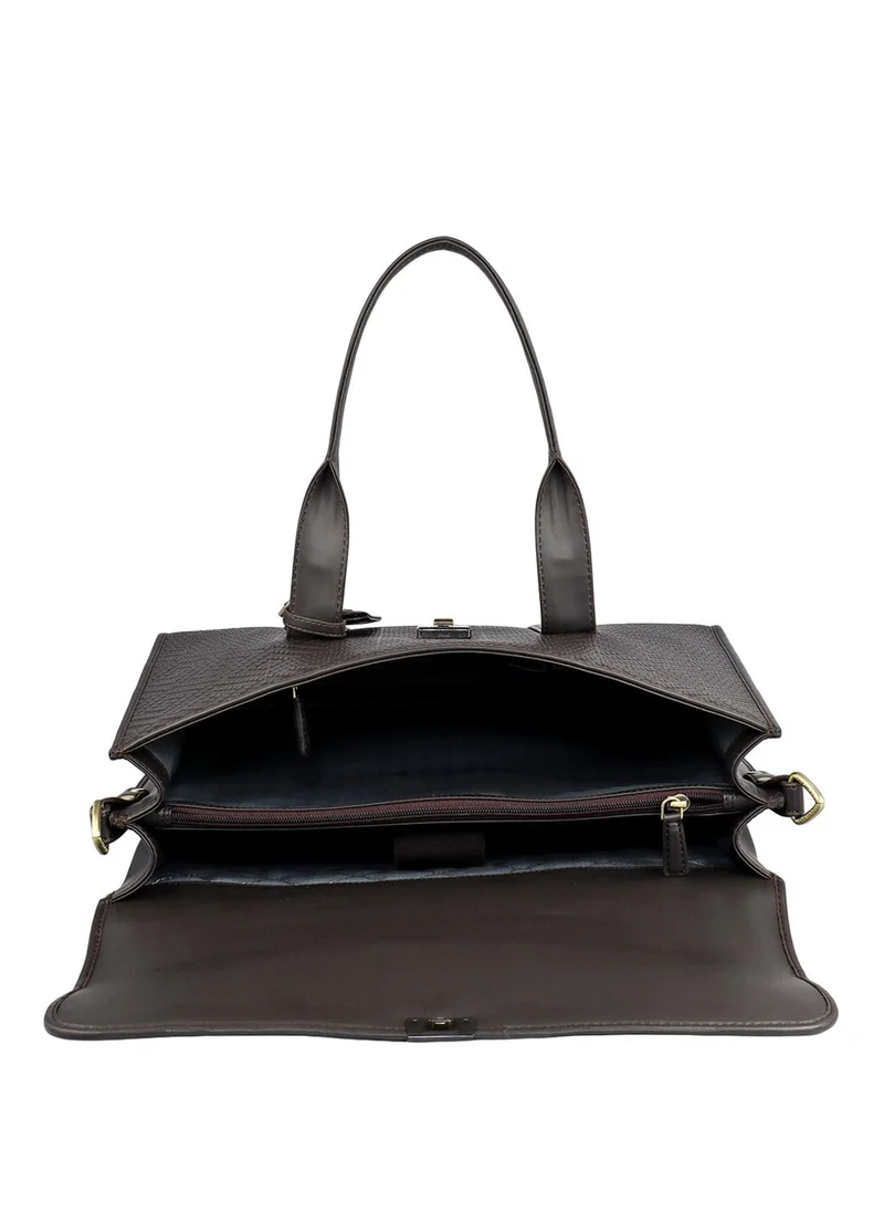 Da Milano  Da Milano Genuine Leather Brown Laptop Bag for Men | Best Price UAE