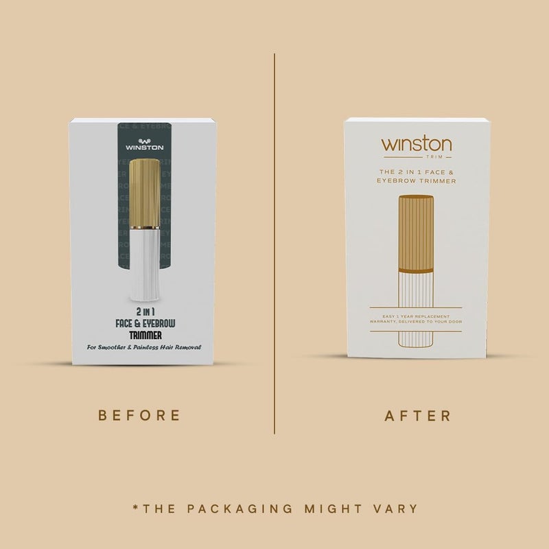 WINSTON Rechargeable 2 in 1 Trimmer for Women, Eyebrow Trimmer, Face Trimmer | Facial Trimmer for Hair Remover, Upper Lip, Forehead, Nose & Ear Trimmer - 1 Year Warranty - Image 2
