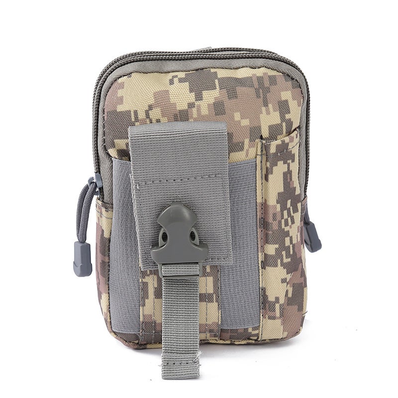 Outdoor Special Offer Camouflage Tactical Waist Bag Outdoor Mountaineering Anti-splashing Waist Bag Travel Multifunctional Mobile Phone Bag ACU
