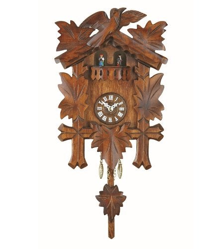 Trenkle Kuckulino Black Forest Clock with Quartz Movement and Cuckoo Chime, Turning Dancers, Height 9 inch TU 2018 PQ - Image 5
