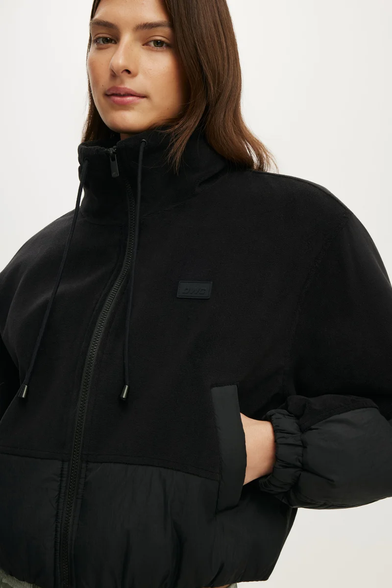 Cotton On  Polar Fleece Padded Jacket for Women | Best Price UAE