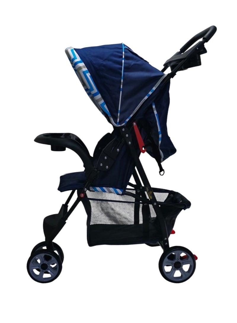 BABYCARA 3 Wheels Baby Stroller Lightweight with Top Tray Compact And Stylish Design For 6 Months To 3 Years - Image 2