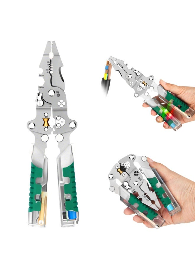 أوشيما 18 في واحدة من ماكينات تجزئة الأسلاك القابلة للطي، و 2025 ماكينات تجزئة أسلاك جديدة مزودة بكاشف للجهد، وقواطع كبلات مزودة بكابل قطع وسحب أسلاك (1PCS) - Image 1