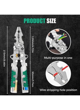 2025 18-in-1 Foldable Wire Stripper – Voltage Detector, Multifunction Pliers For Cutting, Crimping, Pulling, Stainless Steel