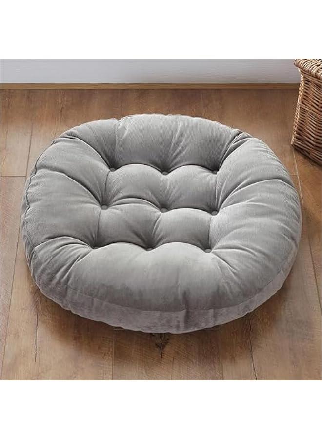 هوكور وسادة ارضية، وسادة ارضية، وسائد جلوس كبيرة مربعة للكبار، وسادة ارضية كوردروي معنقدة لغرفة المعيشة تاتامي (دائرية) - Image 3