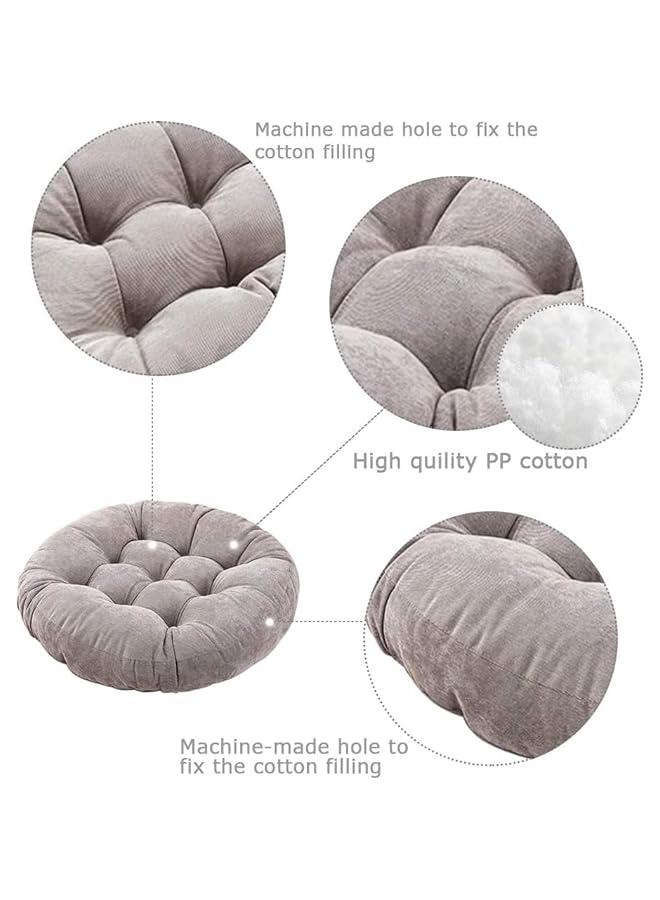 هوكور وسادة ارضية، وسادة ارضية، وسائد جلوس كبيرة مربعة للكبار، وسادة ارضية كوردروي معنقدة لغرفة المعيشة تاتامي (دائرية) - Image 4