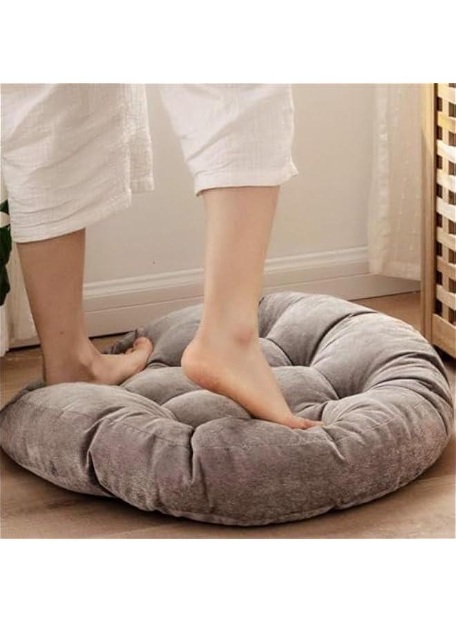 هوكور وسادة ارضية، وسادة ارضية، وسائد جلوس كبيرة مربعة للكبار، وسادة ارضية كوردروي معنقدة لغرفة المعيشة تاتامي (دائرية) - Image 5