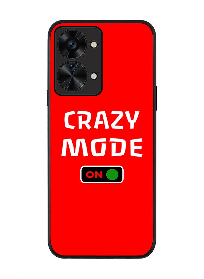 Stylizedd Rugged Black edge case for OnePlus Nord 2T Slim fit Soft Case Flexible Rubber Edges Anti Drop TPU Gel Thin Cover - Crazy Mode On - Image 1