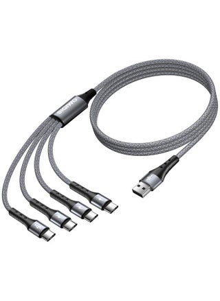 Multi USB C Cable Fast Charging, [4FT/2 Pack] QC 3.0(3A) USB C Splitter Cable, 4 in 1 Charger Cord with 4 Type C Port, for iPhone 16/15 Series, iPad Air/Pro, Samsung Galaxy S24 S23, Pixel, PS5 - pzsku/Z583E151081934C9648D1Z/45/1743374168/97109e6e-16c1-477e-b708-7c78cbba712b