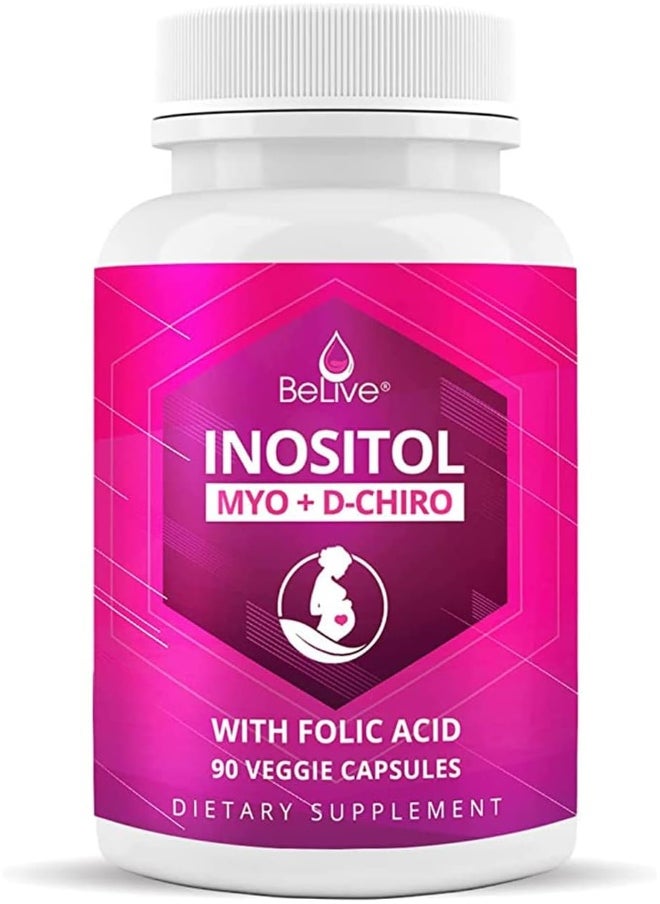 BeLive Women'S Myo-Inositol & D-Chiro Capsules With Folic Acid  - Image 1