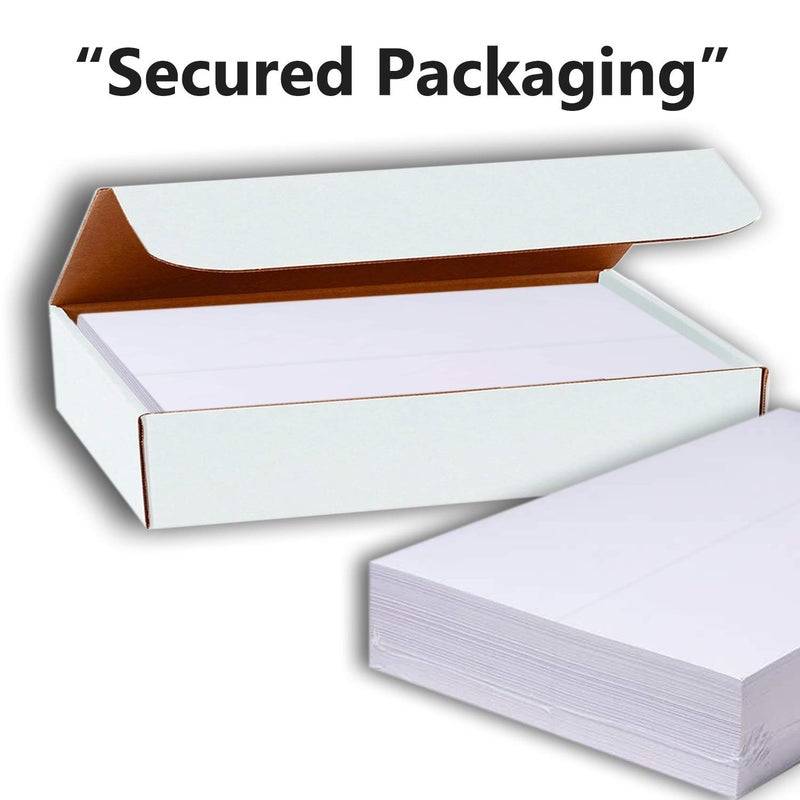 Hamilco Blank Tent Name Place Table Cards 3 1/2" x 11" Folded Card Stock - White Cardstock Paper 80lb Cover - 100 Pack - Image 4