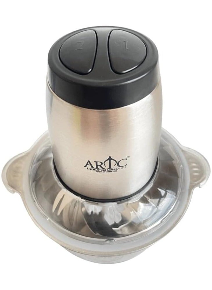 ARTC Food Blender & Meat Mincer | Meat Grinder | Premium Stainless Meat Grinder & Food Processor - 250W Power, 2L Capacity, 4 Blades | Multifunctional Chopper | Chopper For Vegetables, Fruits and Nuts - Image 3