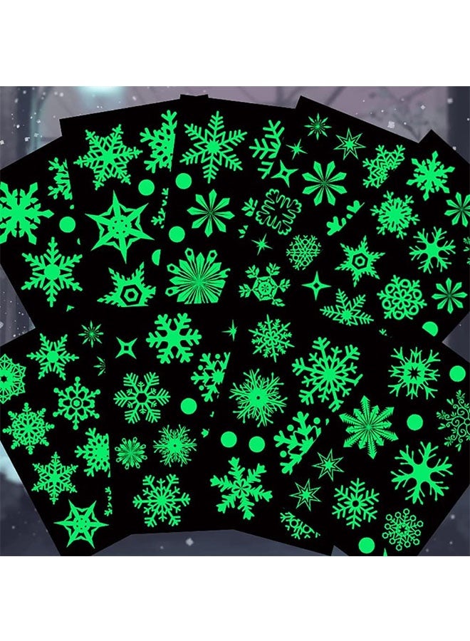 JCB CHIC DIY Christmas Windows Stickers Wreath Snowflakes Santa Claus Xmas Tree Wall Window Clings Door Mural Decals Static Sticker for Showcase Winter Party Decorations - Image 4