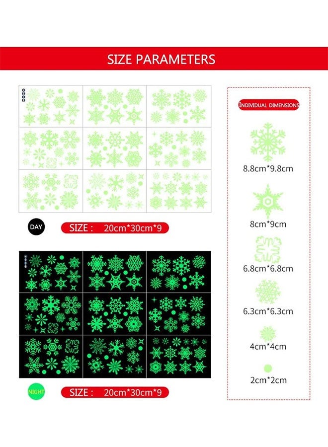 JCB CHIC DIY Christmas Windows Stickers Wreath Snowflakes Santa Claus Xmas Tree Wall Window Clings Door Mural Decals Static Sticker for Showcase Winter Party Decorations - Image 2