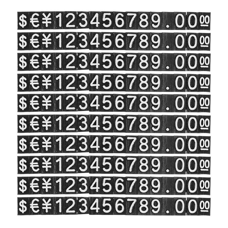 Compact White Jewelry Display Price Tag Cubes 10 Pack Plastic Pentagonal Blocks Retail Store - Image 2