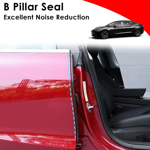 TSTESE 9 Pack Soundproof Sealling Strips Compatible with Tesla Model 3 2020-2024 2025 Accessories Door Seal Kit Soundproof EPDM Rubber Weather Draft Strip Wind Noise Reduction Sound Proofing Kits - Image 4