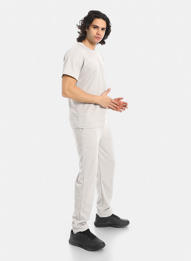 Red Circle Short Sleeves Slip On T-Shirt and Pants Set - Image 2