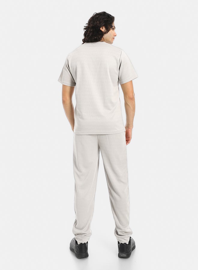 Red Circle Short Sleeves Slip On T-Shirt and Pants Set - Image 3