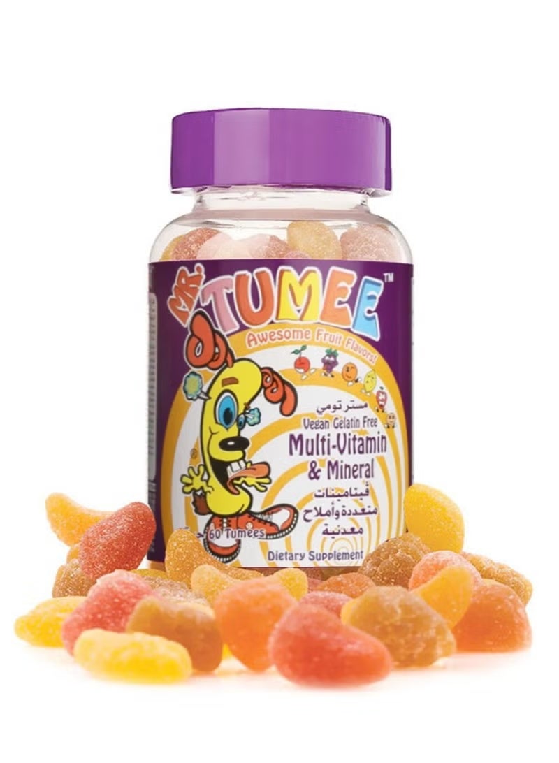 مستر تومي فيتامينات للأطفال بالفواكهة متعددة النكهات -60 قطعة