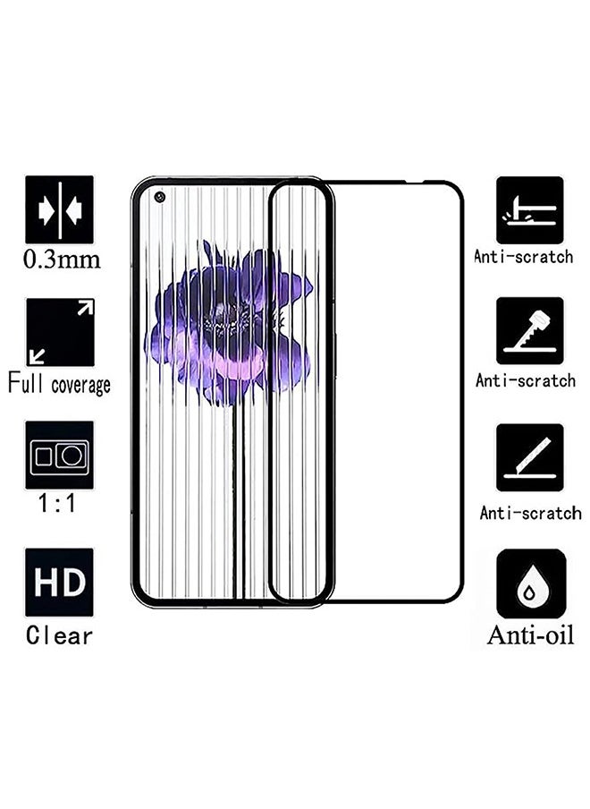 Generic - Nothing Phone 1 Screen Case Cover Tempered Glass Screen Protector 9H Hardness Anti-Fingerprint Scratch Resistance for Nothing Phone 1 Accessories Protection - Image 1