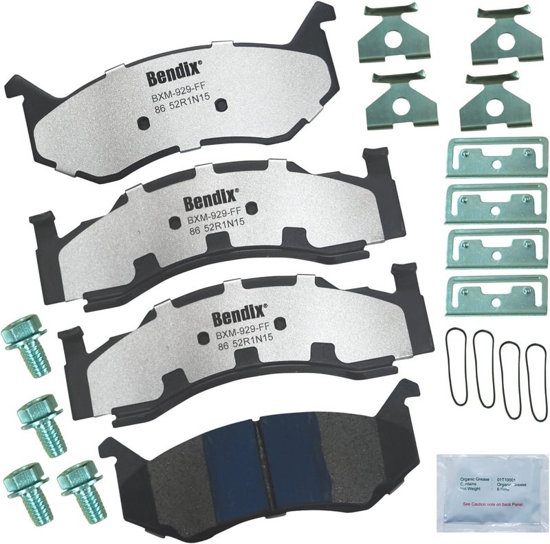 Bendix Fleet Metlok MKD86FM Brake Pads for Imperial,Newport,New Yorker,Town & Country,Dodge B100,B150,B200,B250,B300,B350,B1500,B2500,B3500,CB300,Panel,D100,D150,D200,D250,D300,Pickup,D350,D450,R300 - Image 1