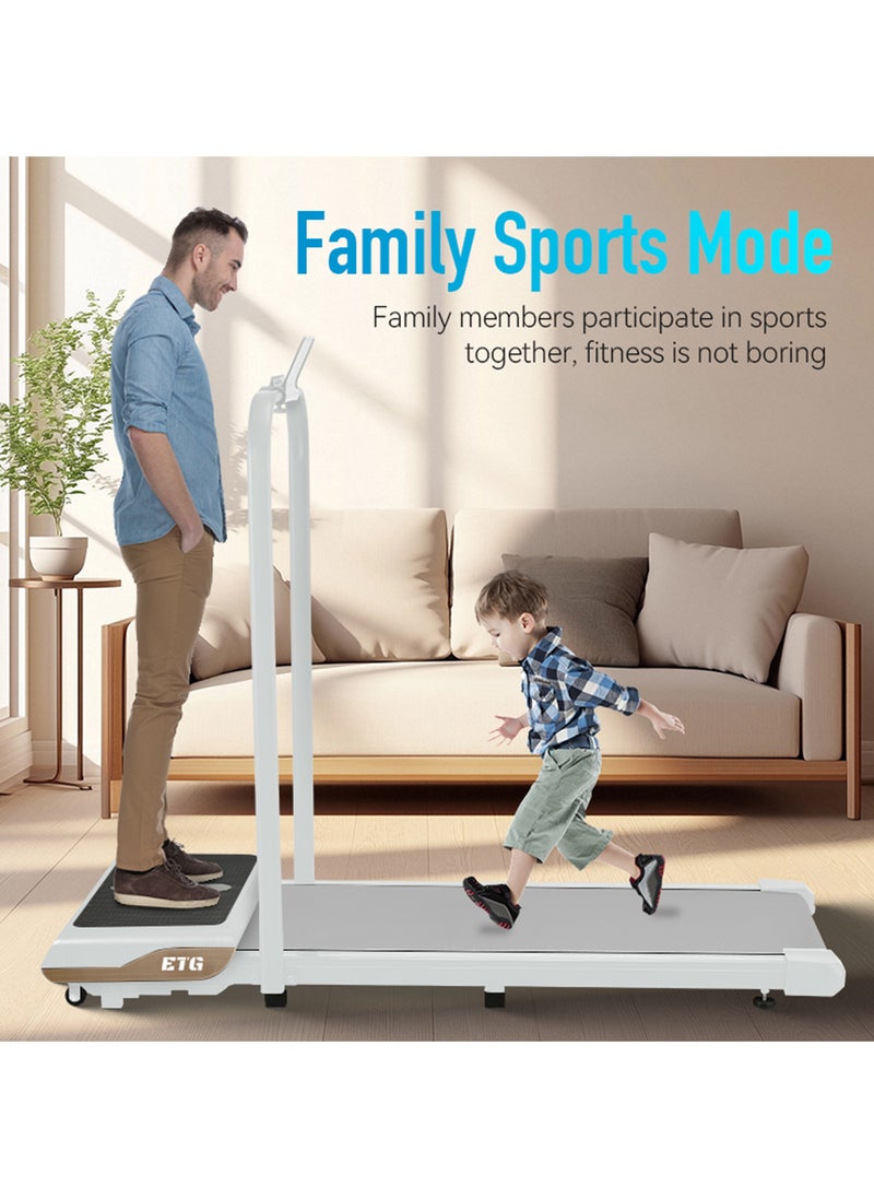 ETG 2-in-1 Foldable Treadmill & Vibration Plate | 0.75HP Quiet Motor | 1-8 KM/H Adjustable Speed | 110KG Capacity | for Home Fitness & Office Walking - Image 5