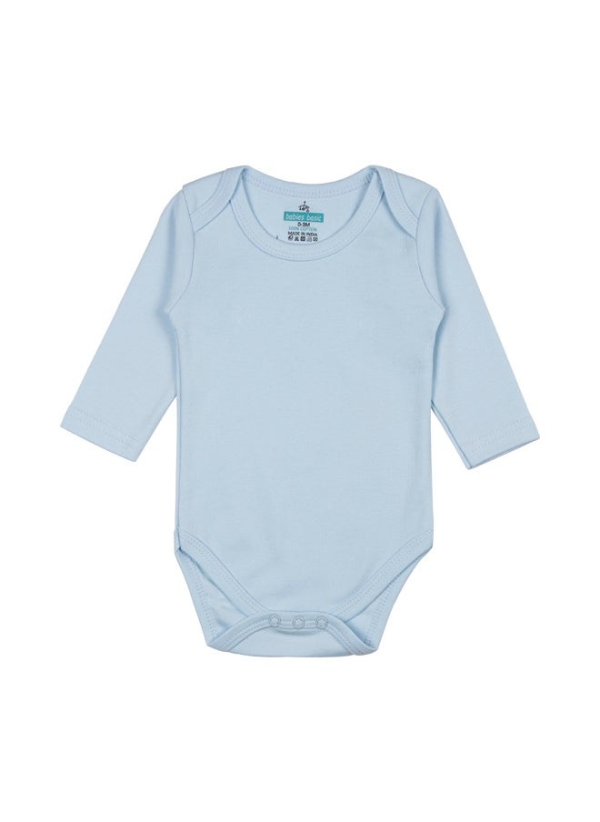 Babies Basic 100% Super Combed Cotton, Long Sleeves Romper/Bodysuit, For New Born To 24Months, Set Of 6 - Blue, Orange, Brown, Pink, Lemon, White  - Image 3
