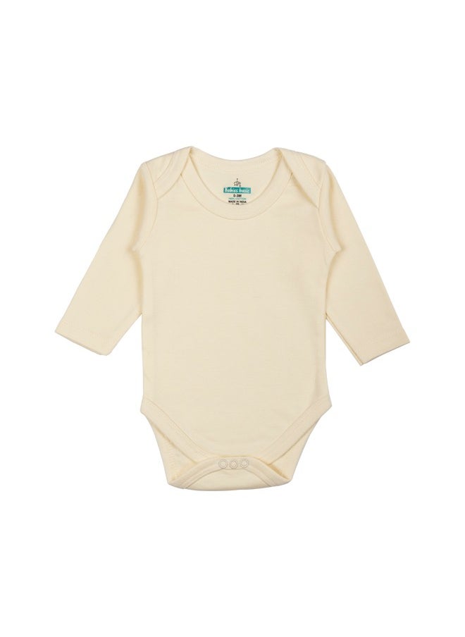 Babies Basic 100% Super Combed Cotton, Long Sleeves Romper/Bodysuit, For New Born To 24Months, Set Of 6 - Blue, Orange, Brown, Pink, Lemon, White  - Image 5
