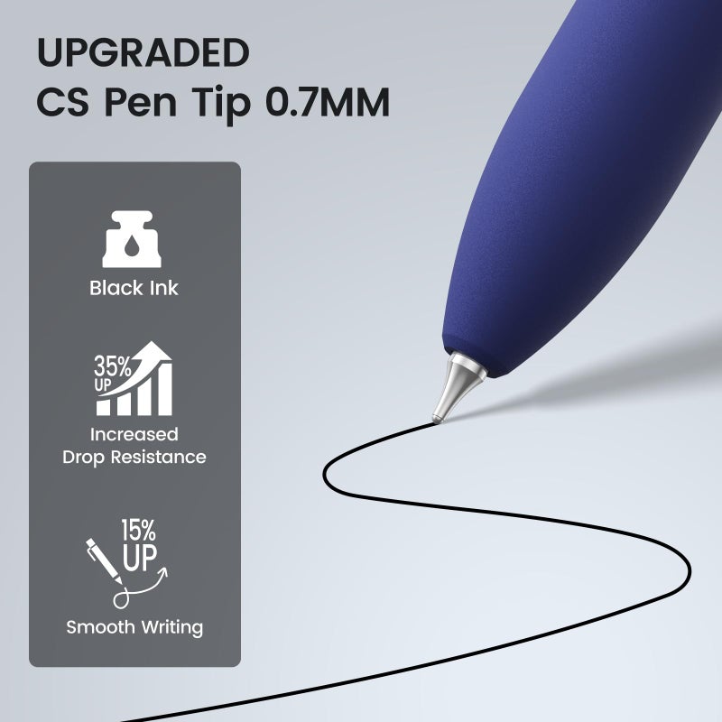 JIMMIDDA 16Pcs Black Gel Pens - 0.7mm Medium Point Black Ink Pens | Smooth Writing - Quick Drying Retractable Pen for Men Women (Vintage - 16Pcs) - Image 3