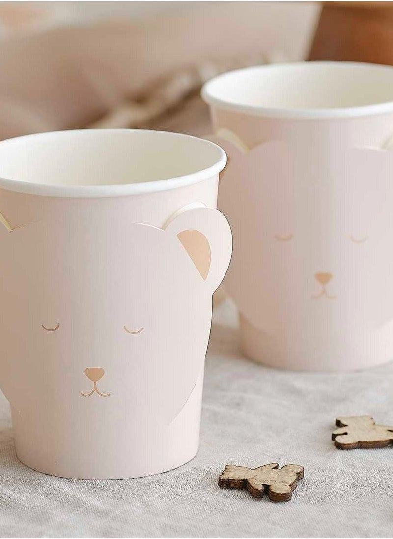 Ginger Ray Teddy Bear Paper Cups - Image 1