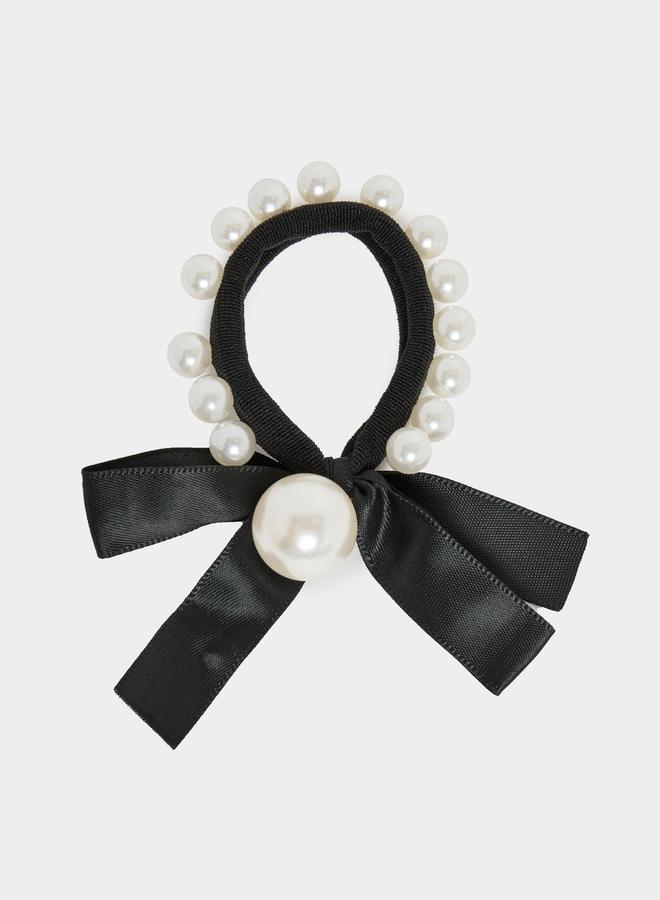 Styli Ribbon Big Pearl Hair Tie - Image 1