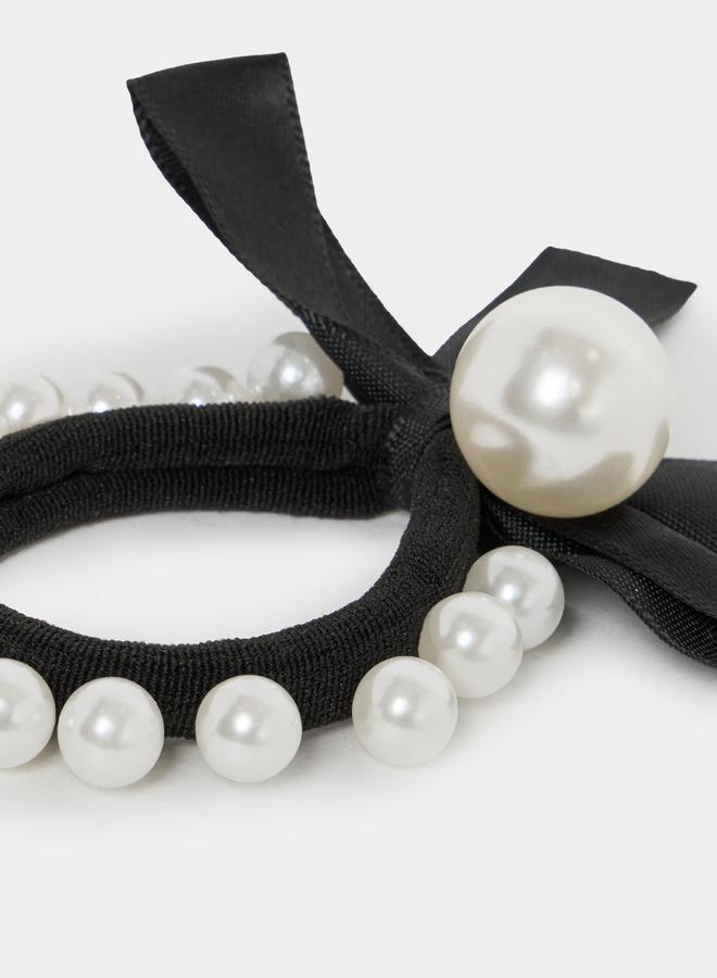 Styli Ribbon Big Pearl Hair Tie - Image 3