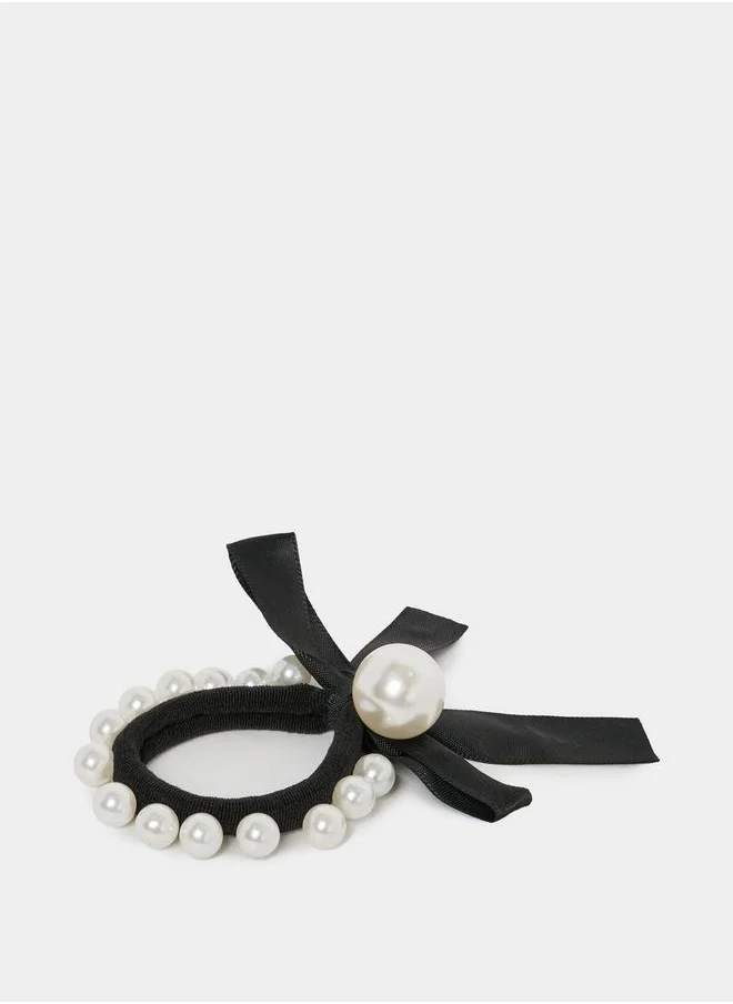 Styli Ribbon Big Pearl Hair Tie