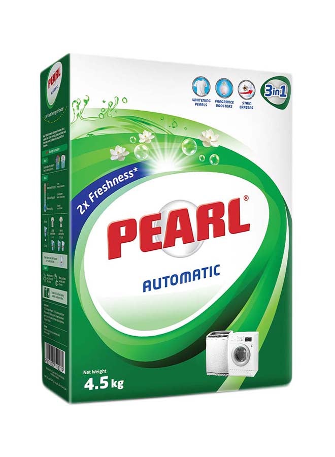 Pearl Laundry Detergent Powder Low Foam Original 4.5kg Promo Pack Whitening Pearls Stain Removal for Automatic Front & Top Load Machines - Image 1