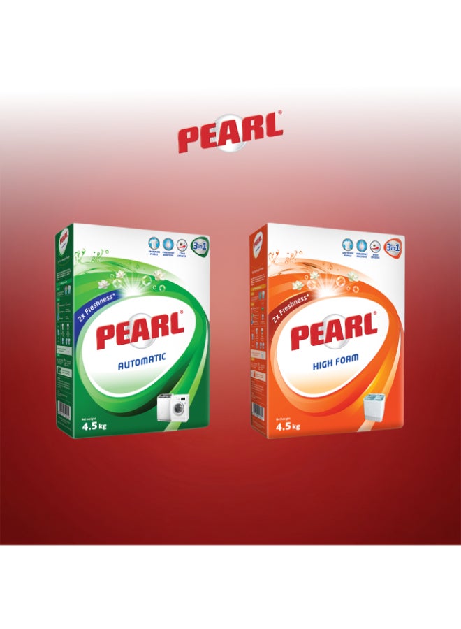 Pearl Laundry Detergent Powder Low Foam Original 4.5kg Promo Pack Whitening Pearls Stain Removal for Automatic Front & Top Load Machines - Image 5