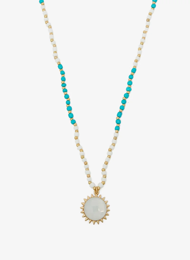 Ginger Gold Layered Drop Down Necklace for Women | Best Price UAE