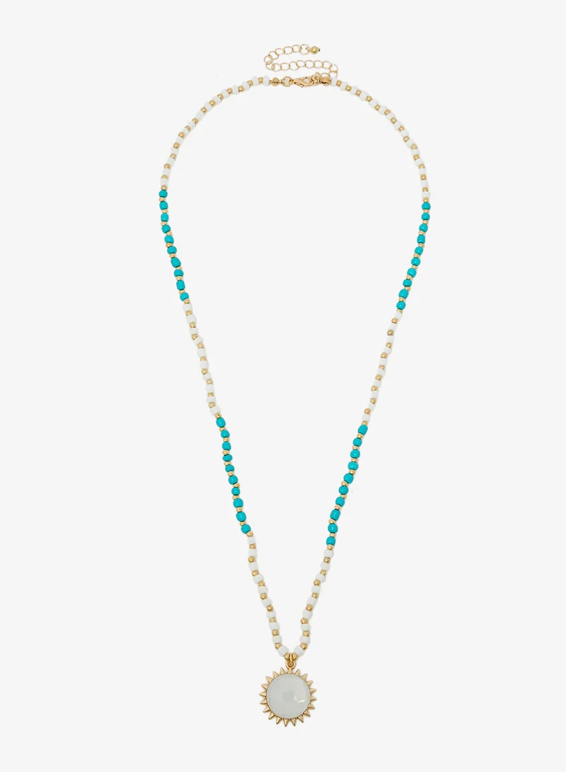 Ginger Gold Layered Drop Down Necklace for Women | Best Price UAE