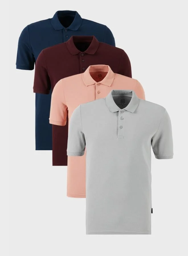 بوراتي تيشيرت رجالي بولو قطن من بوراتي عبوة من  قطع