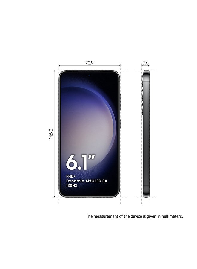 سامسونج جالاكسي S23 5G ثنائي الشريحة باللون الأسود فانتوم وذاكرة الوصول العشوائي (RAM) سعة 8 جيجابايت وسعة 128 جيجابايت - إصدار الشرق الأوسط - Image 2