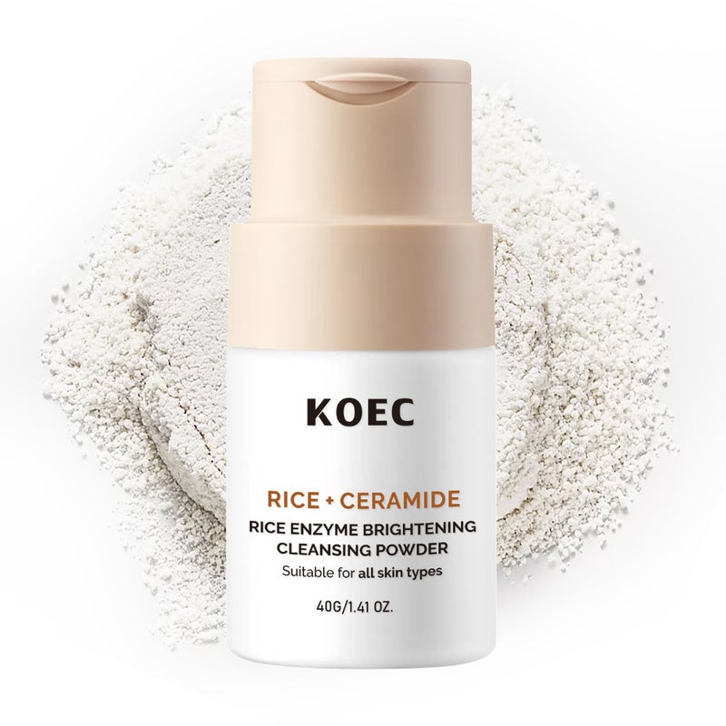 Koec Rice Ceramide Facial Skin Care 4-Piece Set Rice Water + Essence + Moisturizing Milk + Cleansing Powder - Image 3