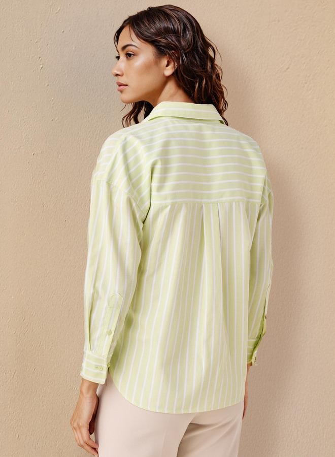 سبلاش فيڤ قميص أكسفورد مخطط بقصة عادية - Image 3