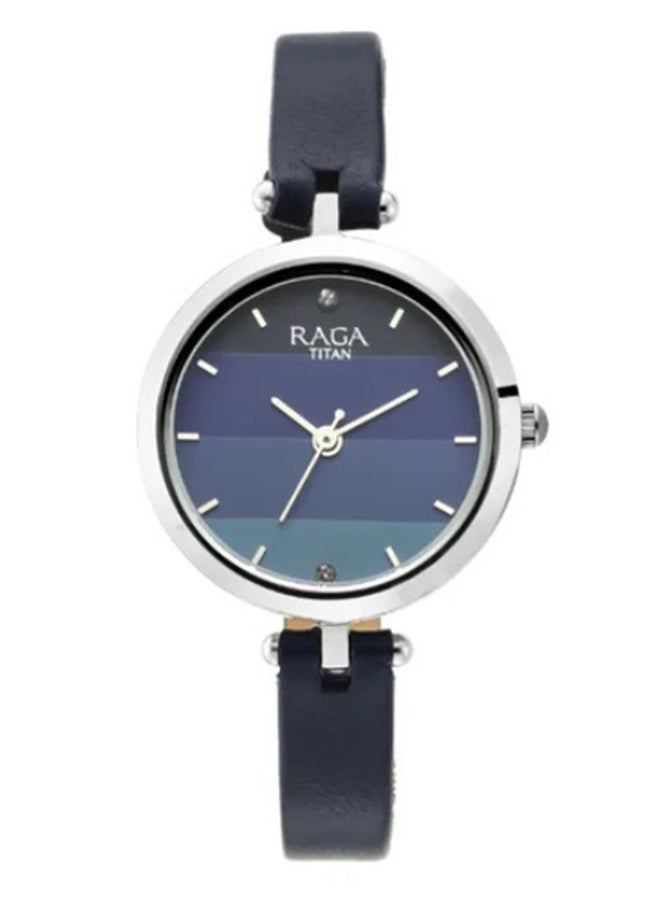 TITAN Raga Viva Blue Dial Leather Strap Watch - Image 1