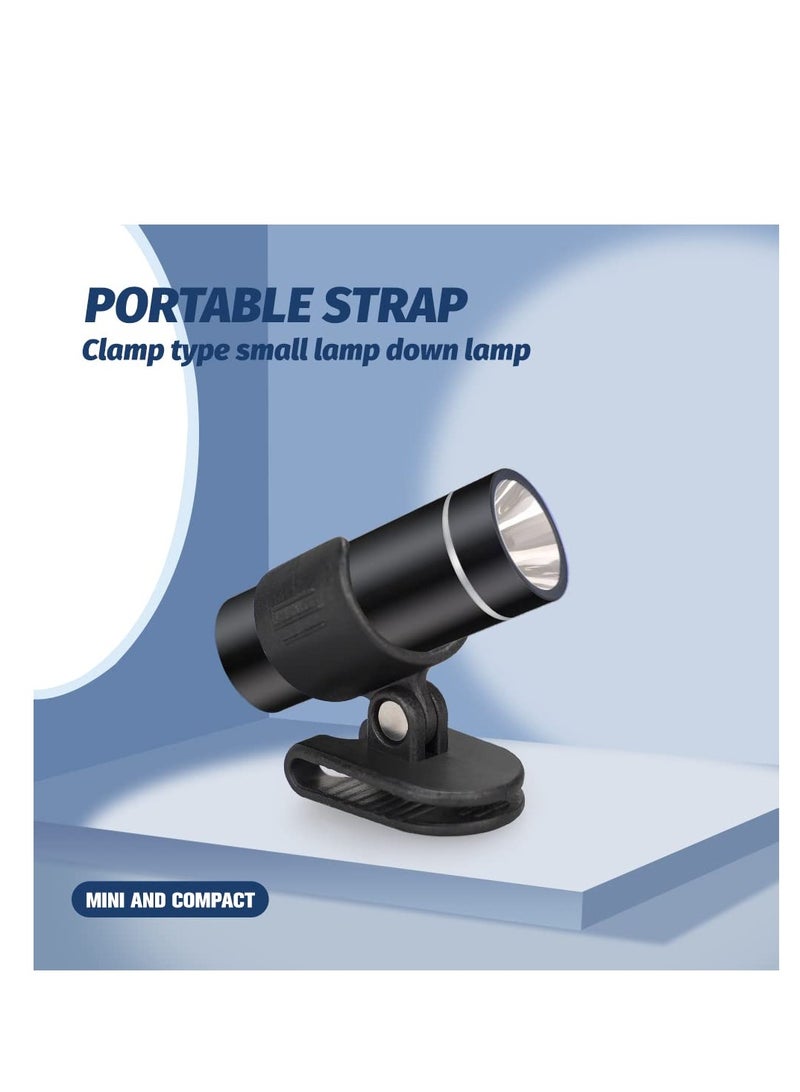 Mini Working Flashlight, 2 Pcs Portable LED Shoe Light, Flashlight with Clip, Rechargeable Adjustable 200 Lumens Flashlight, for Camping, Hiking, Emergency, Hurricane, Fishing, Power Outage  - Image 4