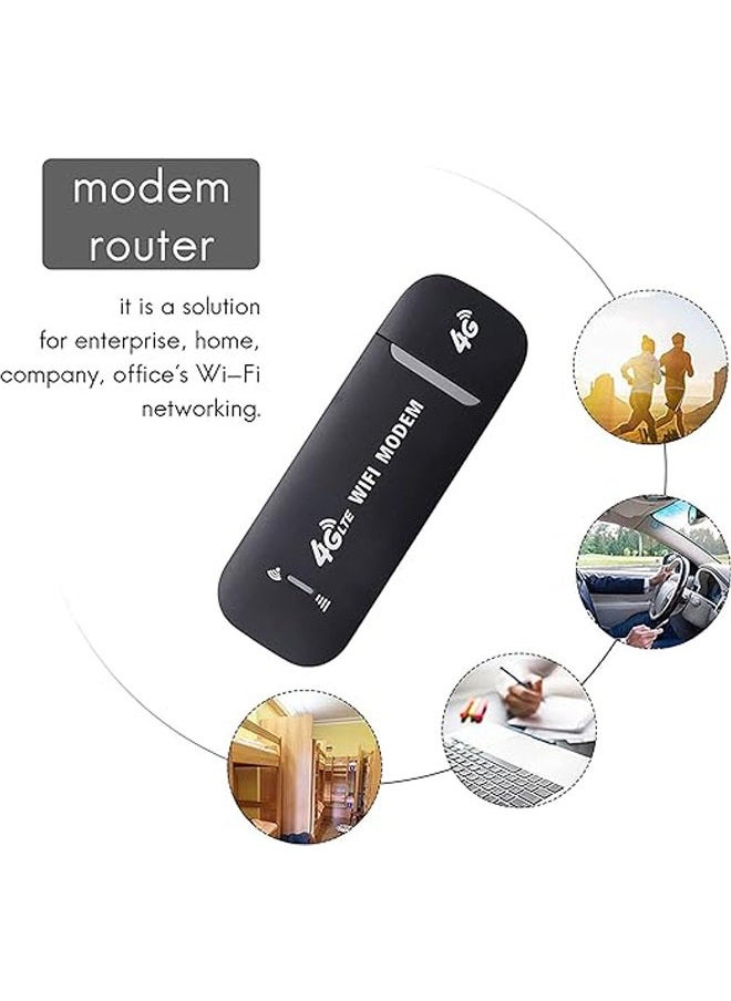 General - Portable USB Wifi Adapter, 4G USB Modem WiFi Router USB Adapter 150Mbps with SIM Card Slot Car Hotspot Pocket Mobile WiFi - Image 1